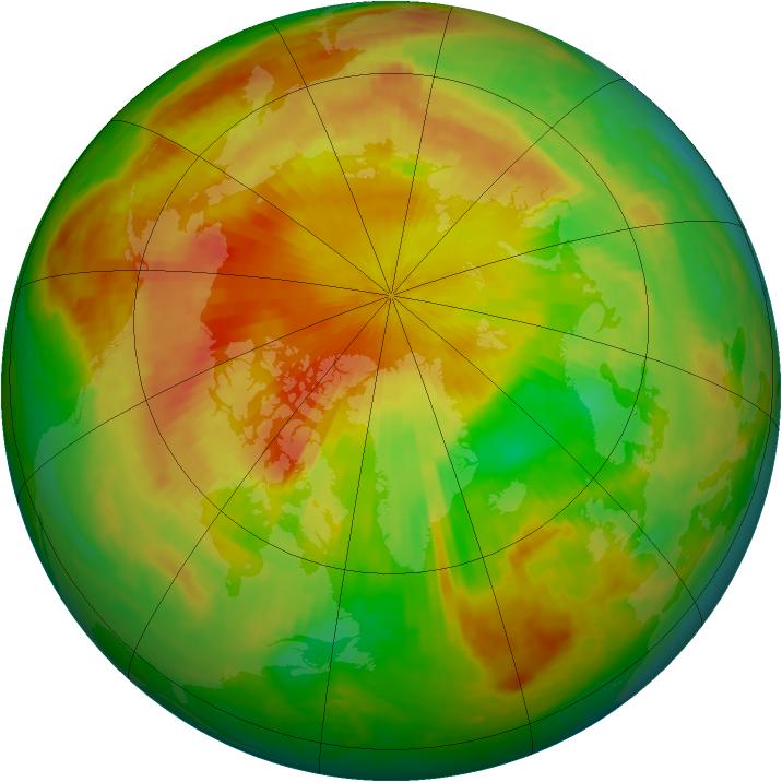 Arctic ozone map for 10 May 2001